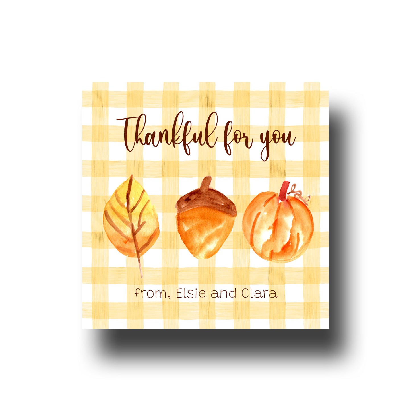 Thanksgiving Gift Tags & Stickers - Thankful for you