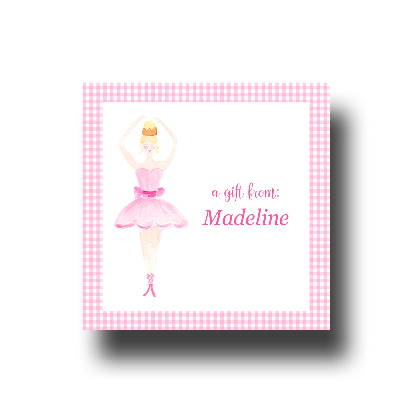 Personalized Enclosure Cards - Ballerina