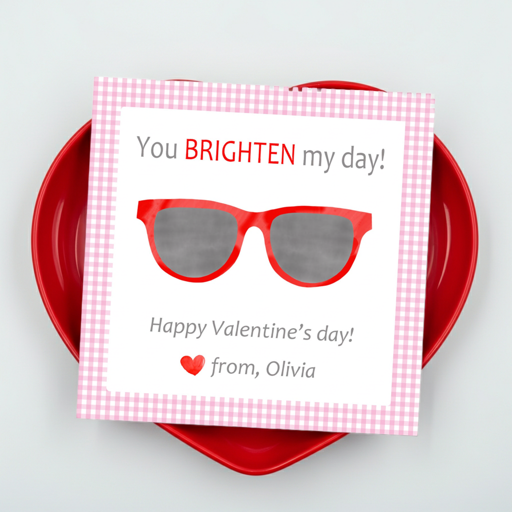Valentine Tags & Stickers - Brighten my day