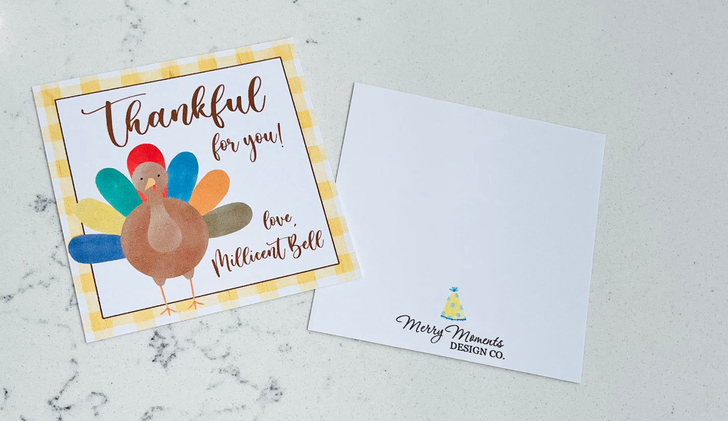 Thanksgiving Gift Tags & Stickers - Turkey