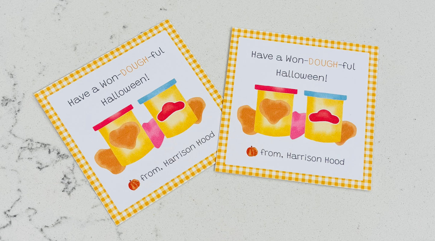 Halloween Playdough Gift Tags