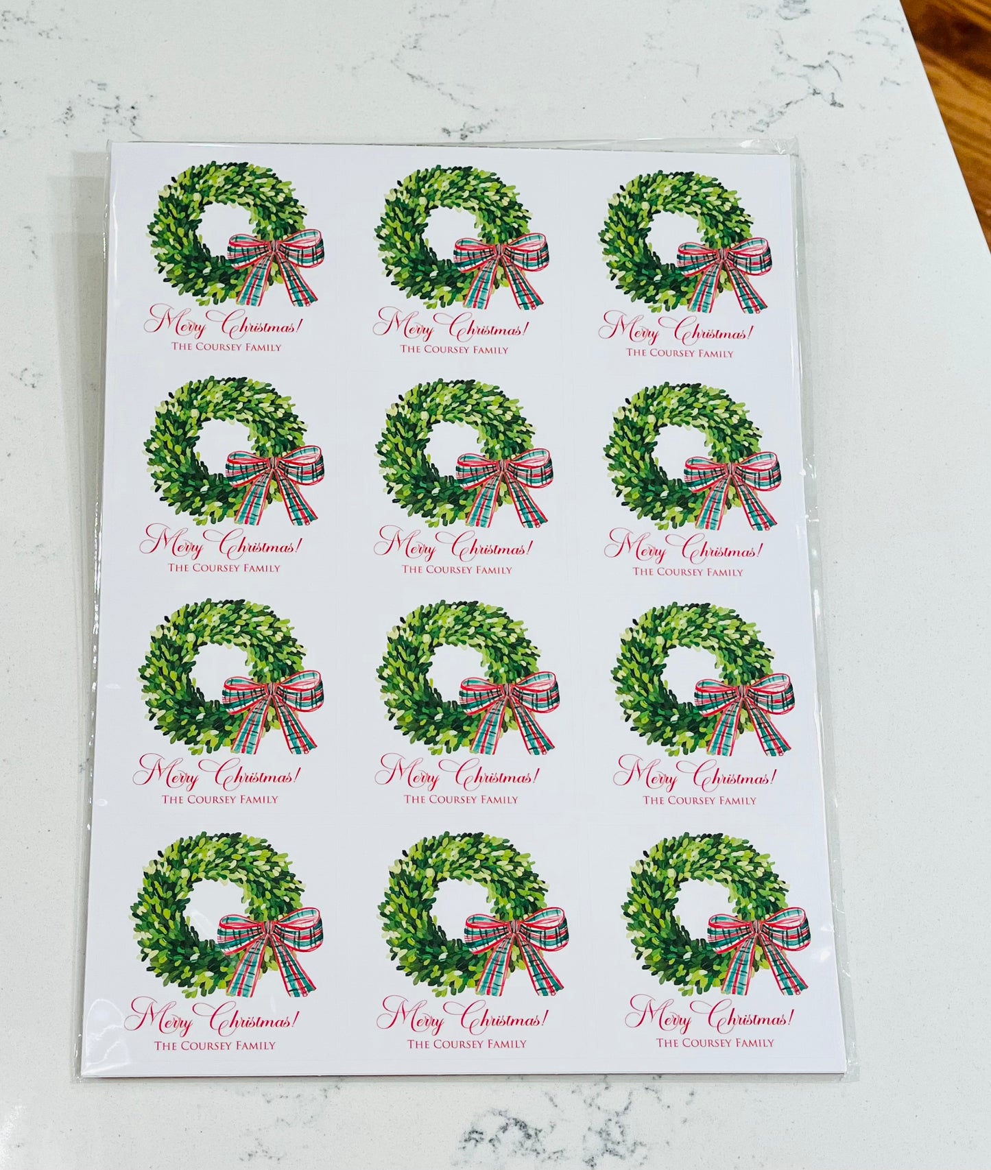 Gift Tags & Stickers, wreath