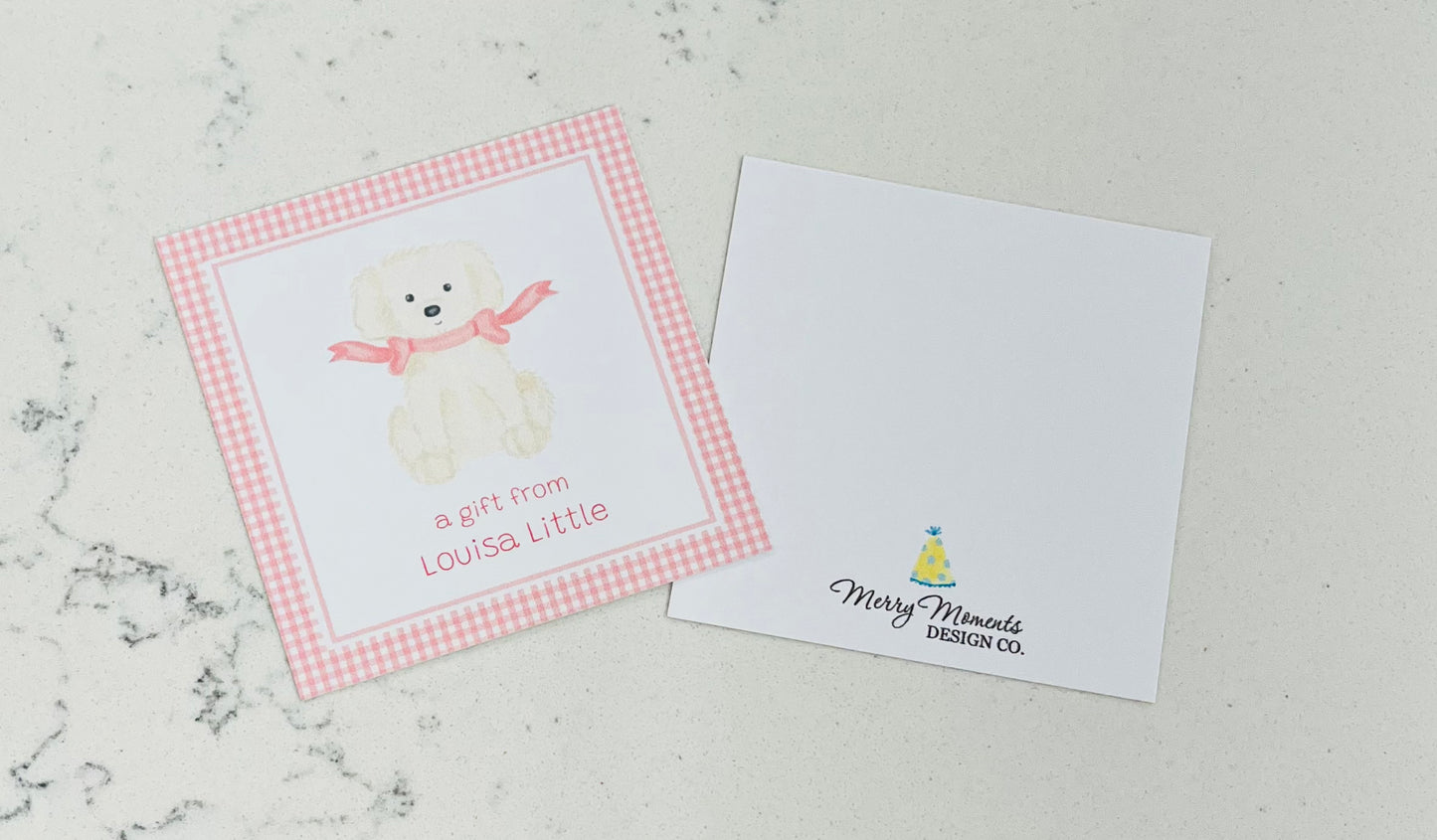 Enclosure Cards, Pink Puppy