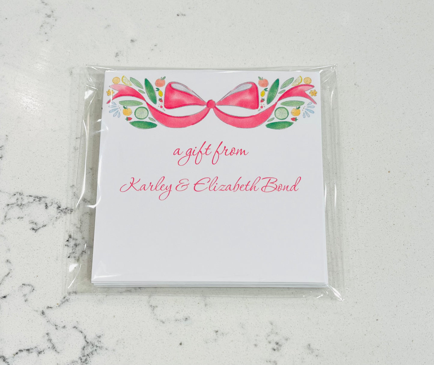 Personalized Enclosure Cards - Fruit Bow