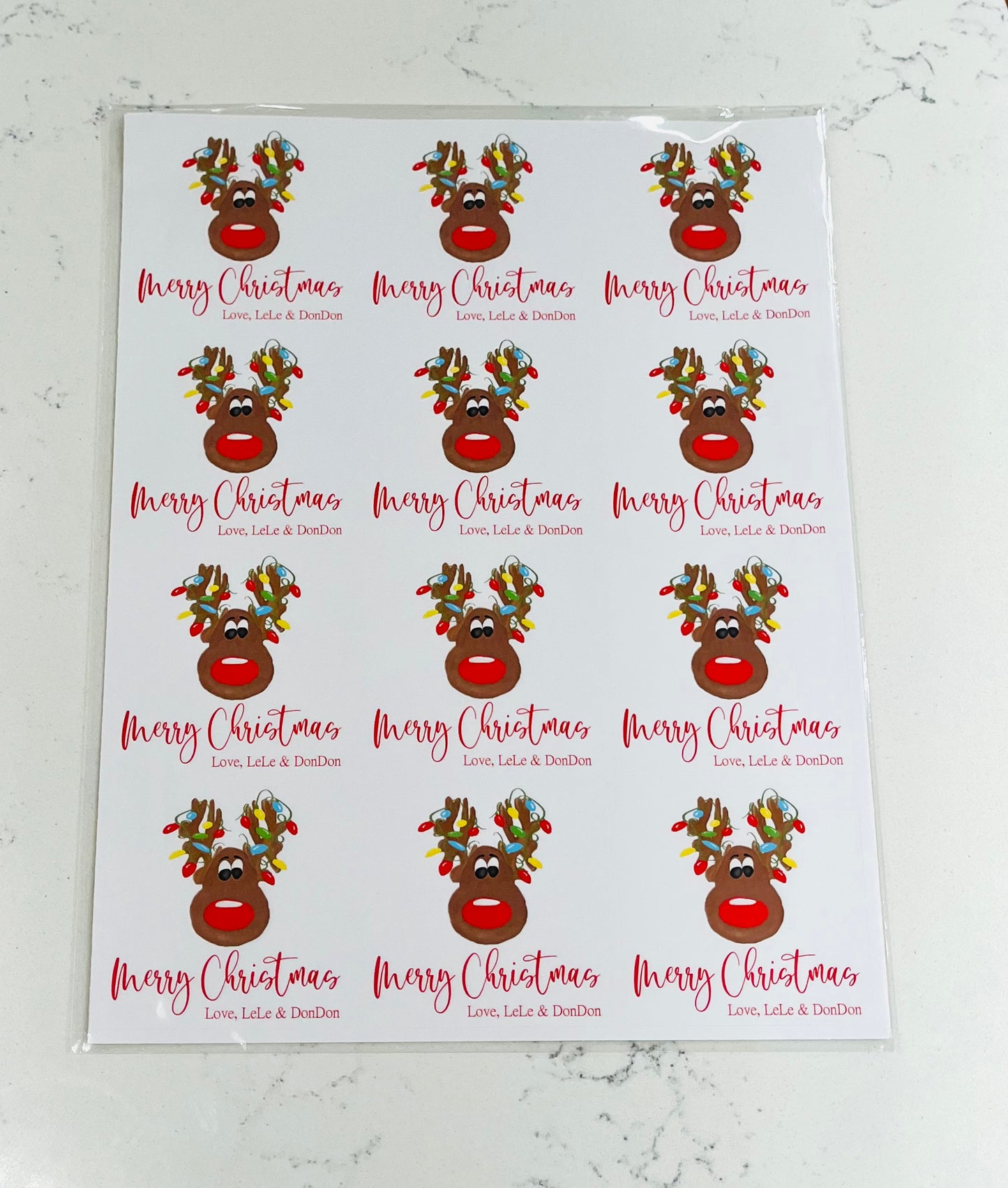 Gift Tags & Stickers, Rudolph