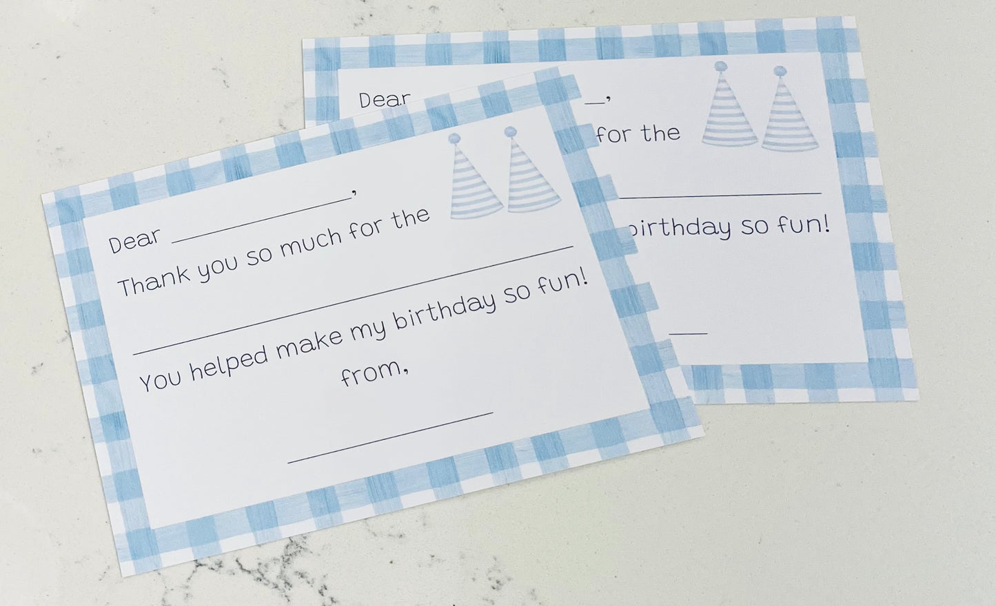 Thank You Notes, Party hats