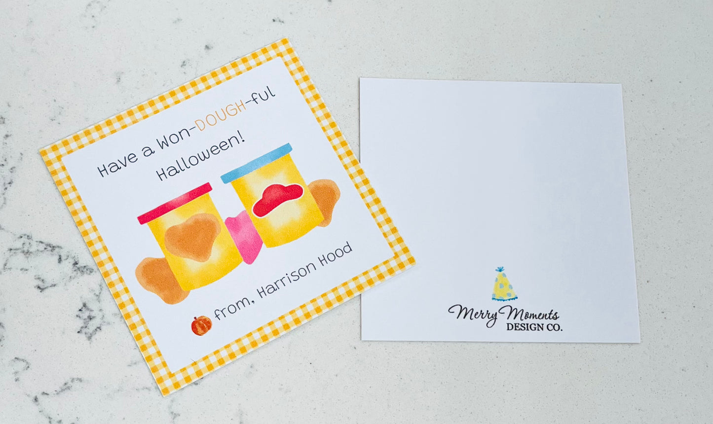 Halloween Playdough Gift Tags