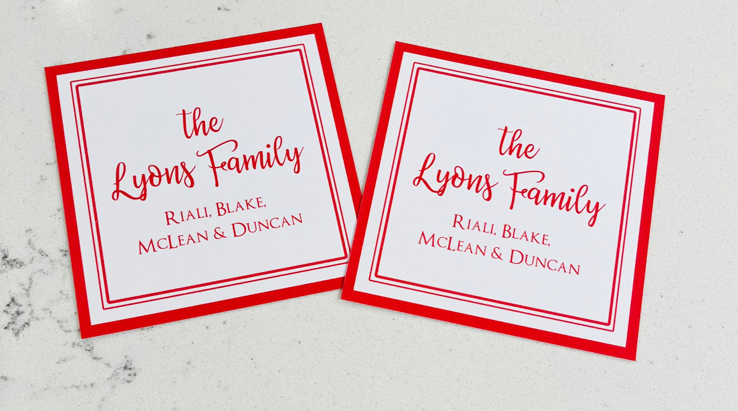 Personalized Enclosure Cards - Family