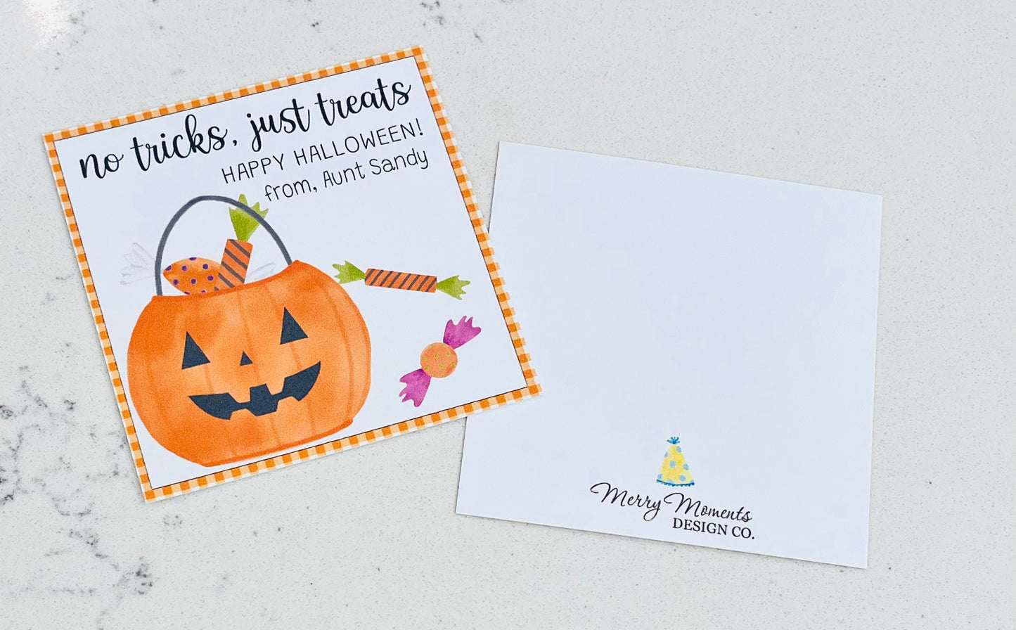 Halloween Gift Tags & Stickers - Candy Bucket