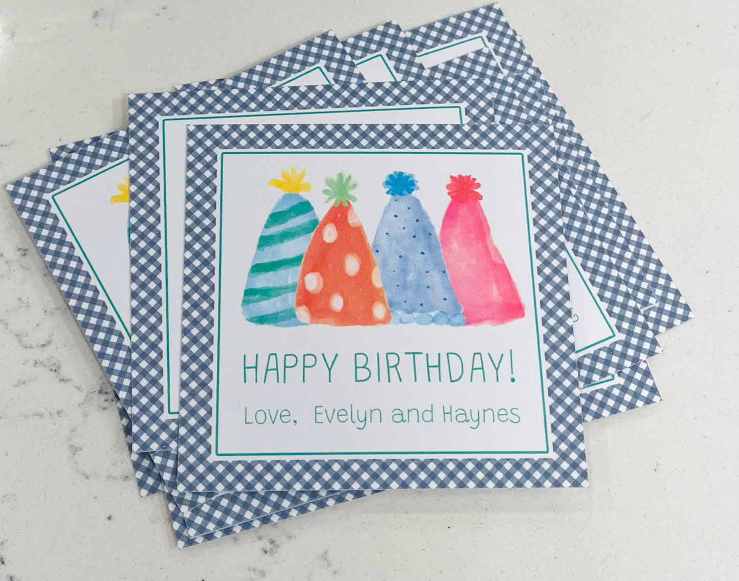 Birthday Tags, Party Hats