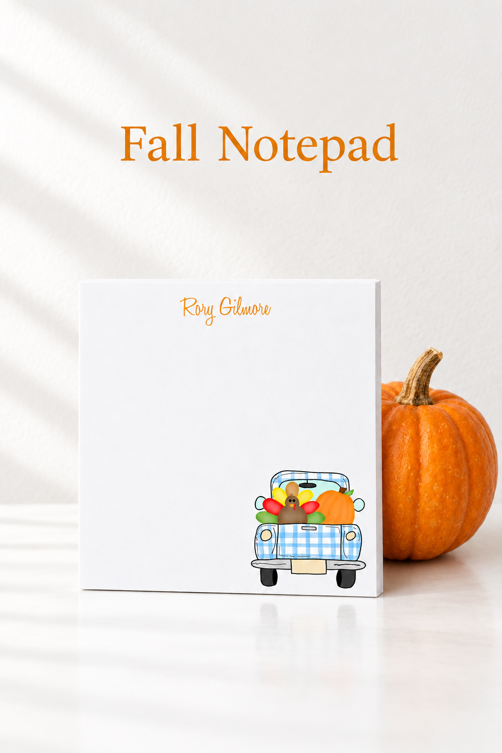 Turkey Truck Fall Notepad Pinterest image