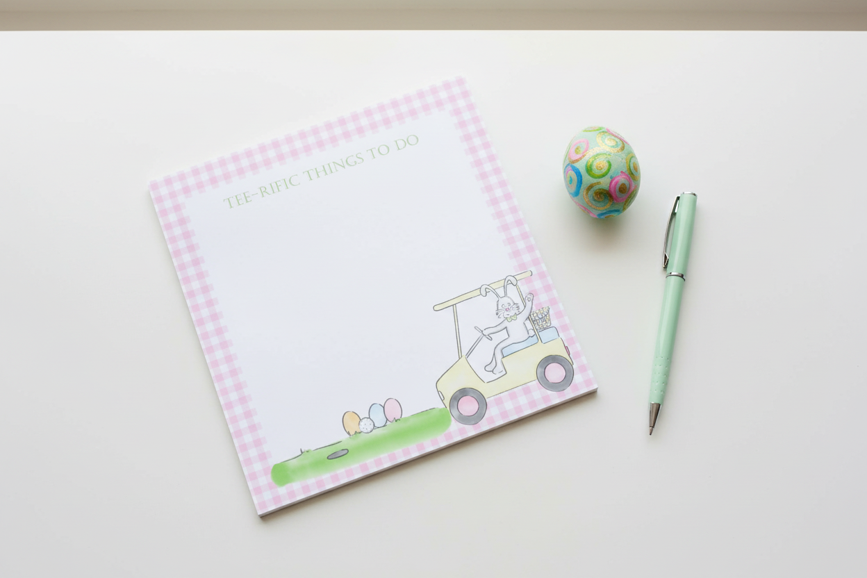 Personalized Notepad - Golf Bunny