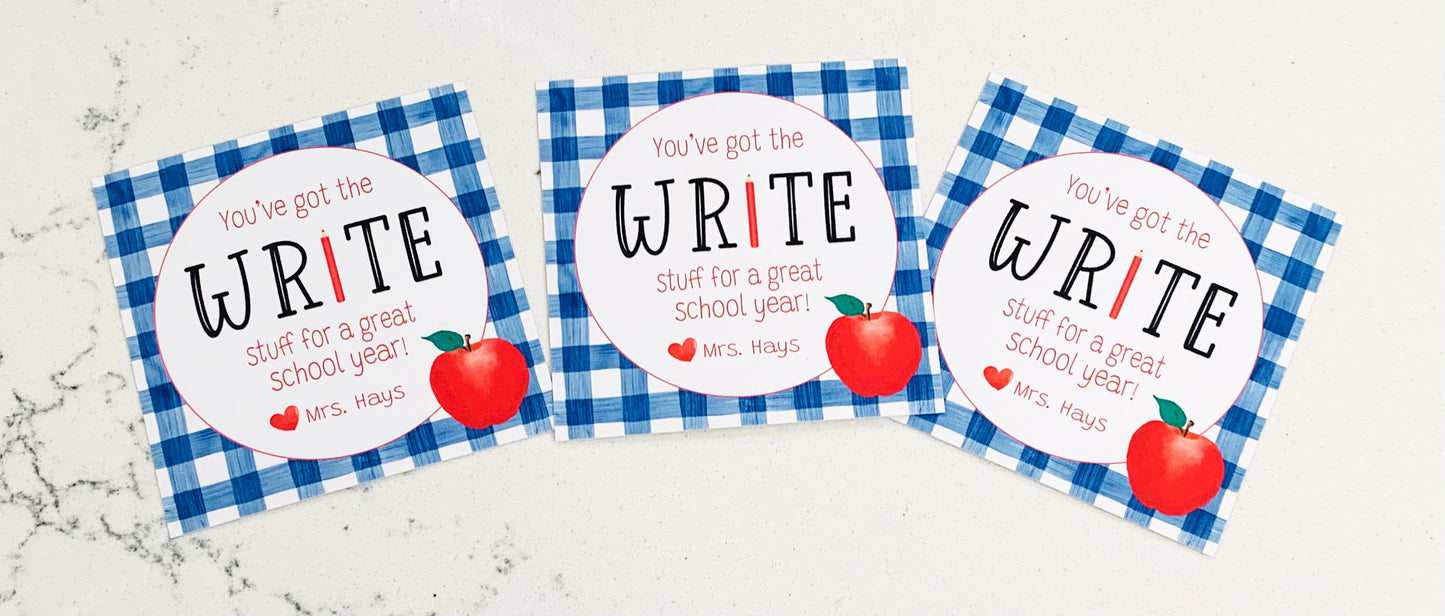 Personalized Gift Tags & Stickers- WRITE stuff
