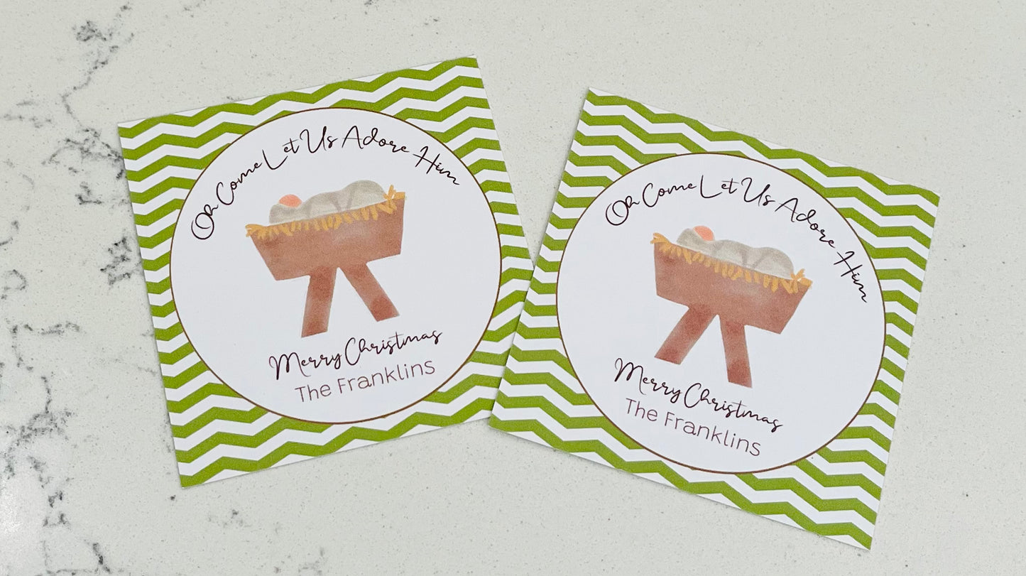 Gift Tags & Stickers - Manger