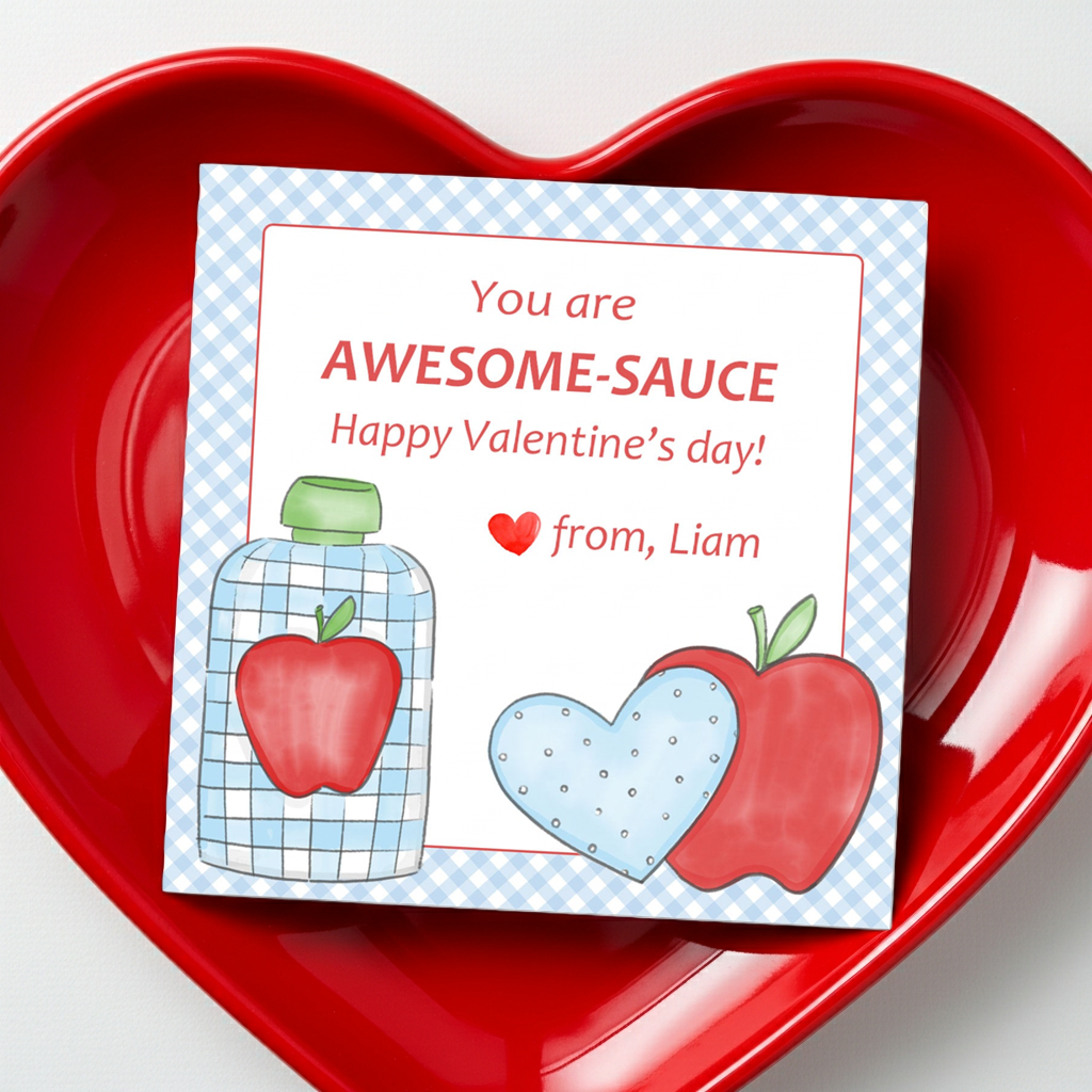 Valentine Tags & Stickers - Applesauce