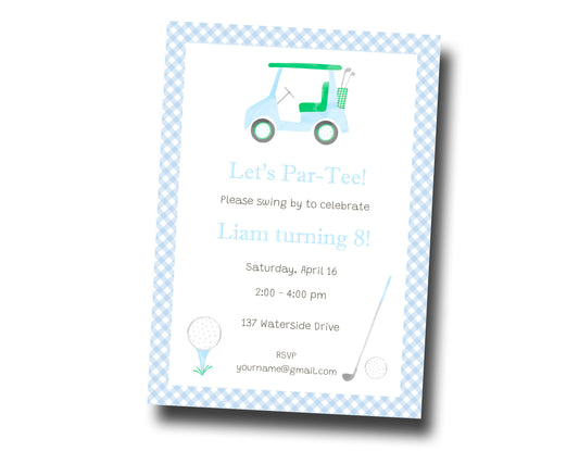 Birthday Invitations - Golf Partee