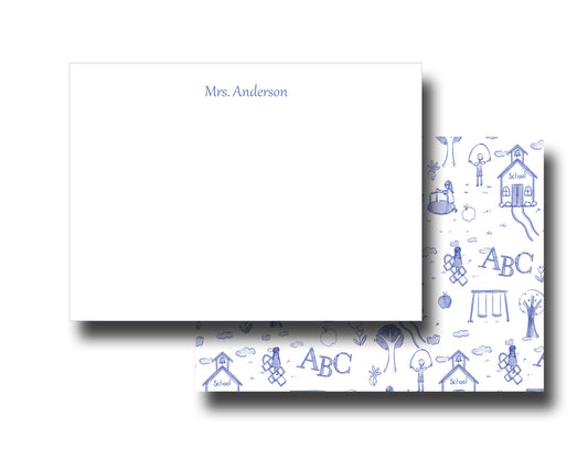 Personalized Teacher Note Cards