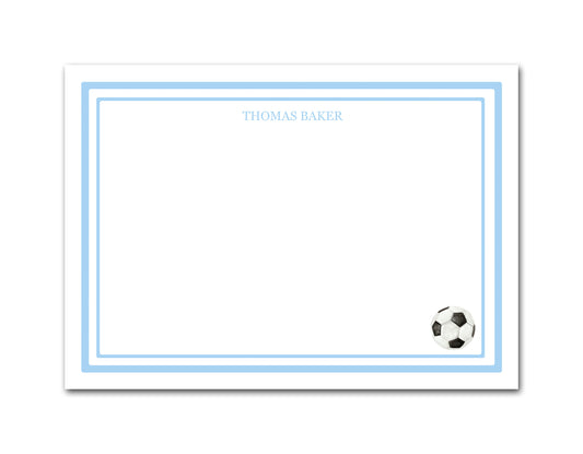 Personalized Note Cards - Soccer Ball