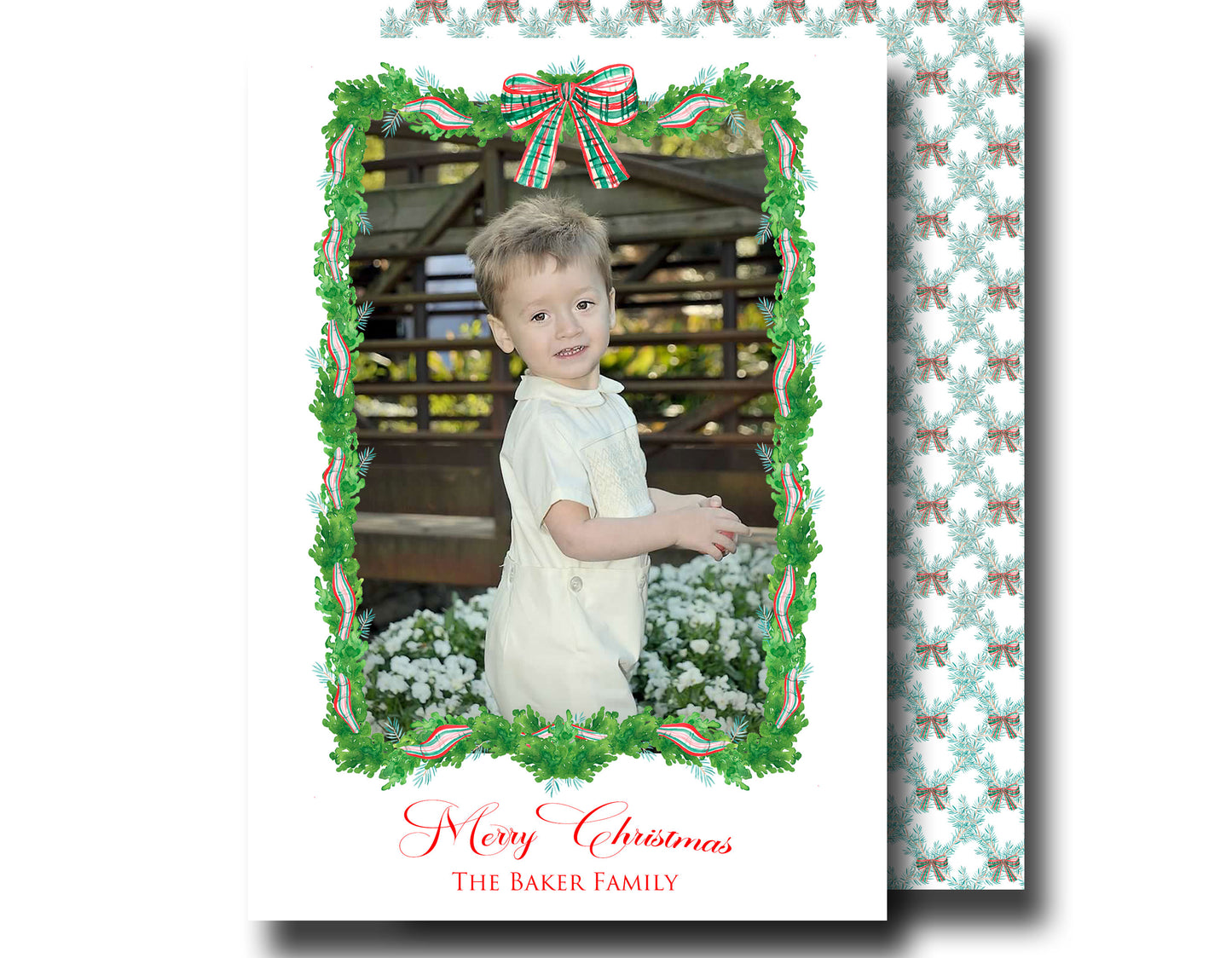 Christmas Cards - Bow Garland