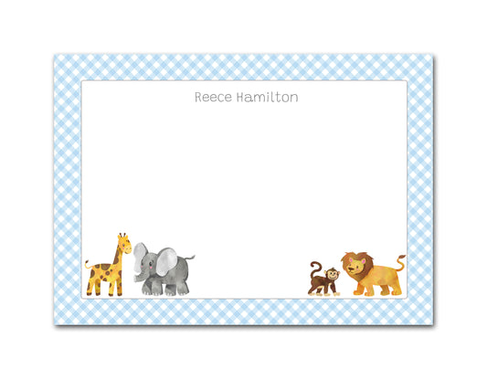 Personalized Note Cards - Animals