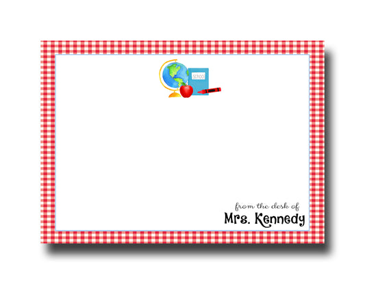 Personalized Teacher Note Cards