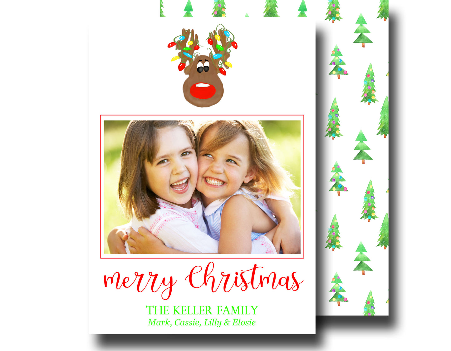 Christmas Cards - Colorful Reindeer