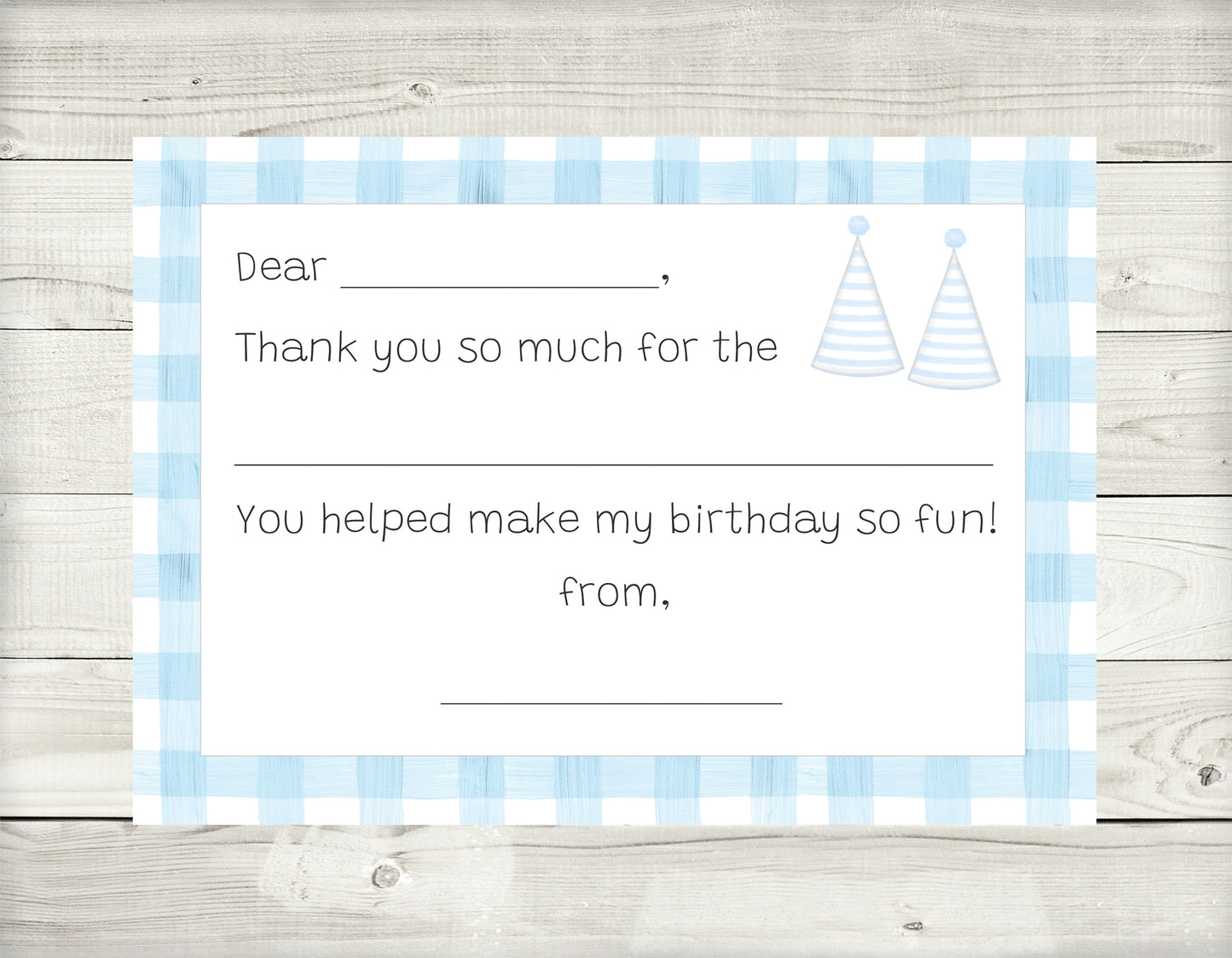 Thank You Notes, Party hats