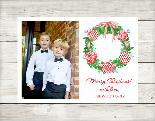 Christmas Cards, Ornament Wreath