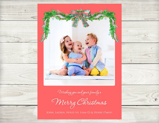 Christmas Cards, Bow Garland