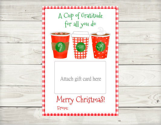 Gift Card Holder, Christmas Coffee
