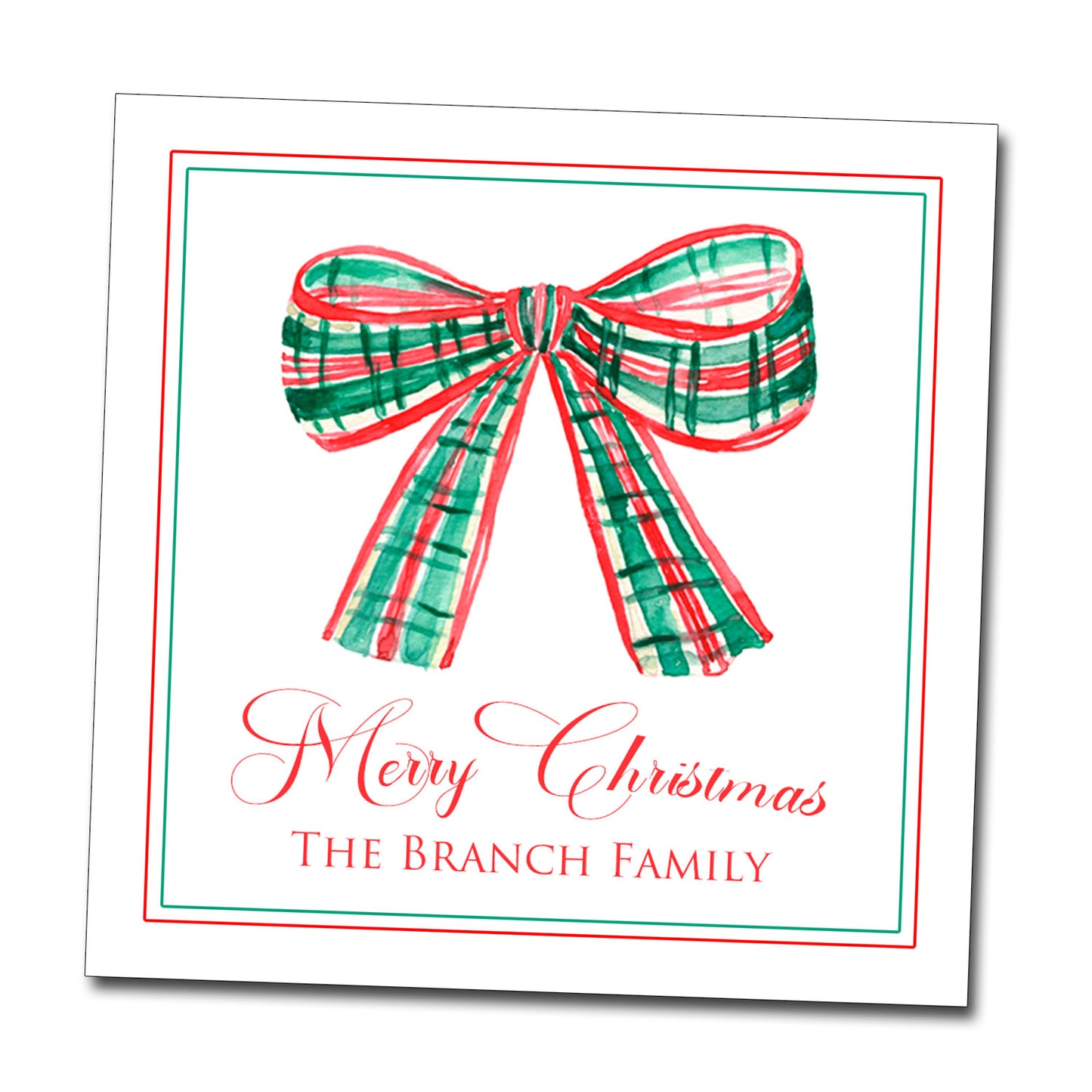 Gift Tags & Stickers - Cute Plaid Bow