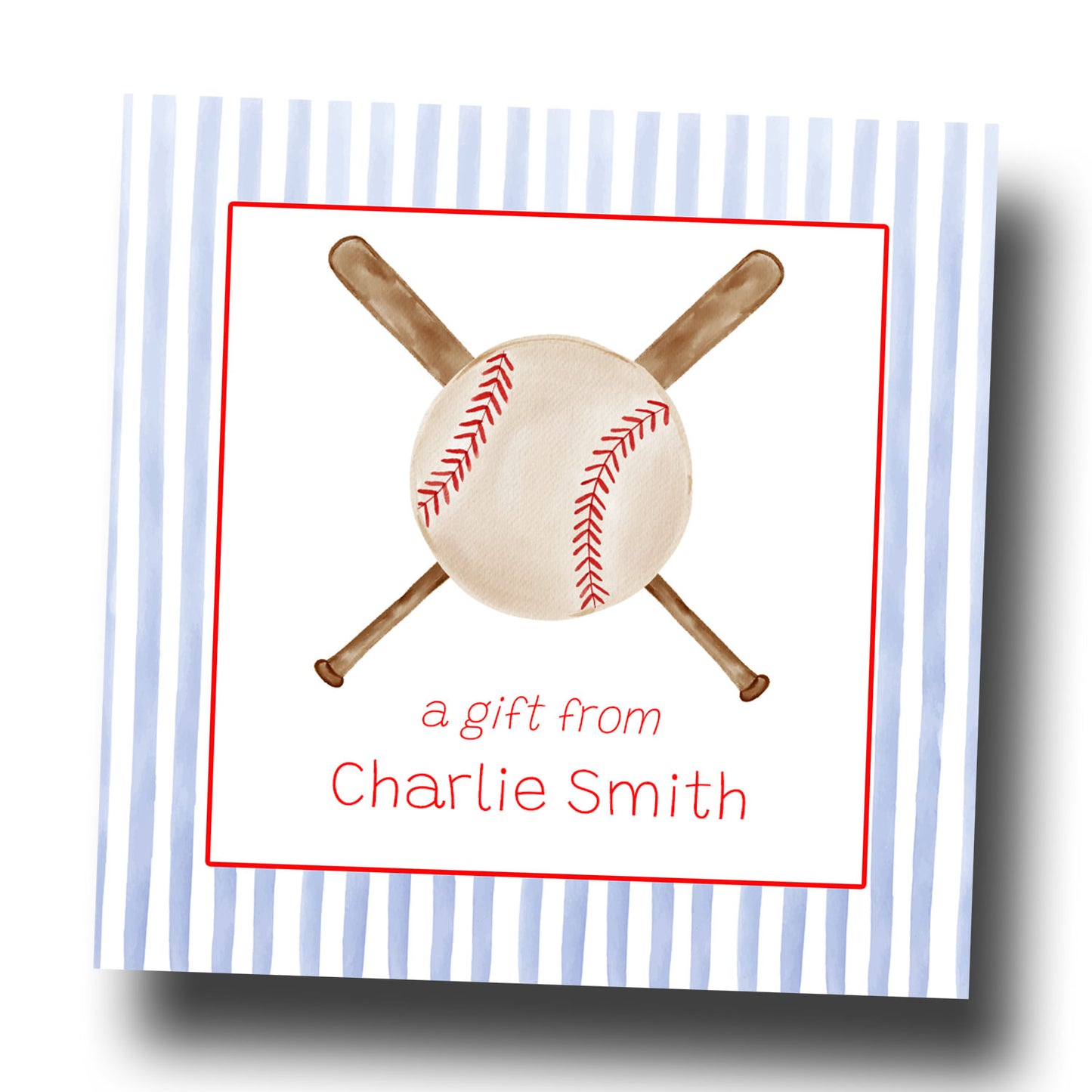 Personalized Enclosure Cards - Baseball
