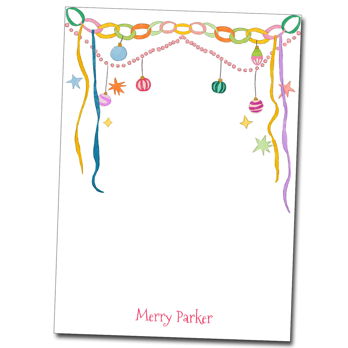 Whimsical Christmas Personalized Notepad