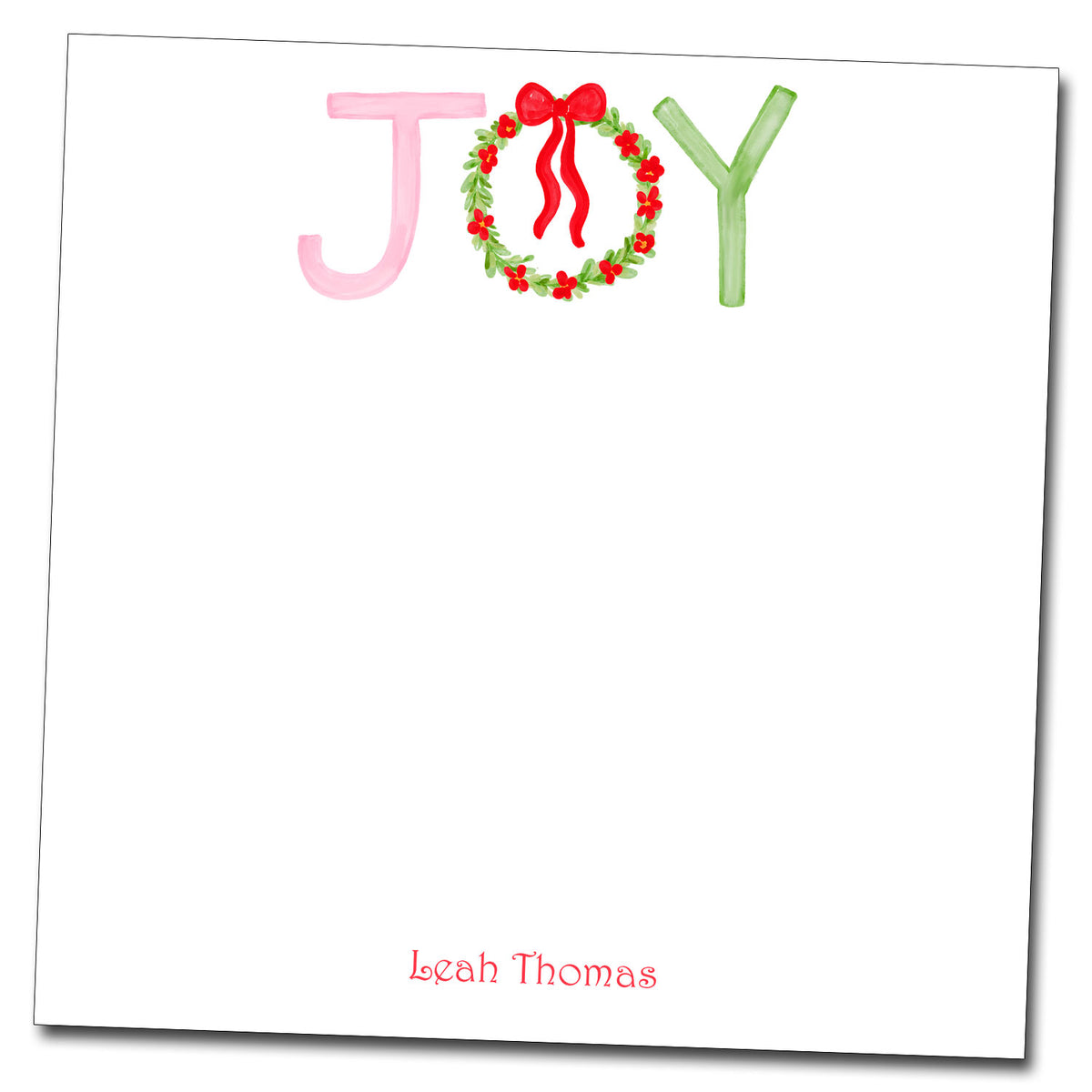 Christmas JOY Personalized Notepad