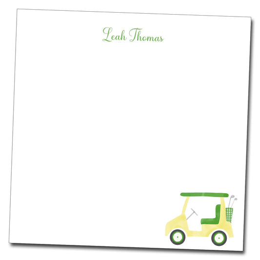 Personalized Notepad - Golf Cart