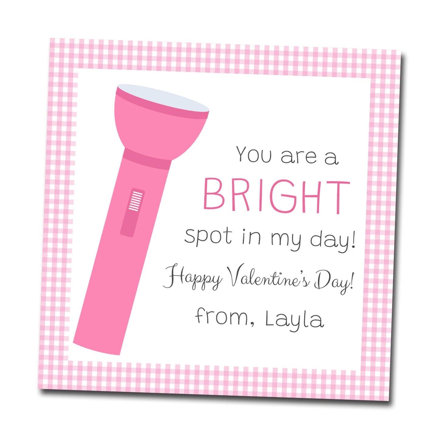 Valentine Tags & Stickers - Flashlight
