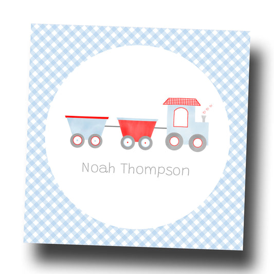 Personalized Enclosure Cards - Train