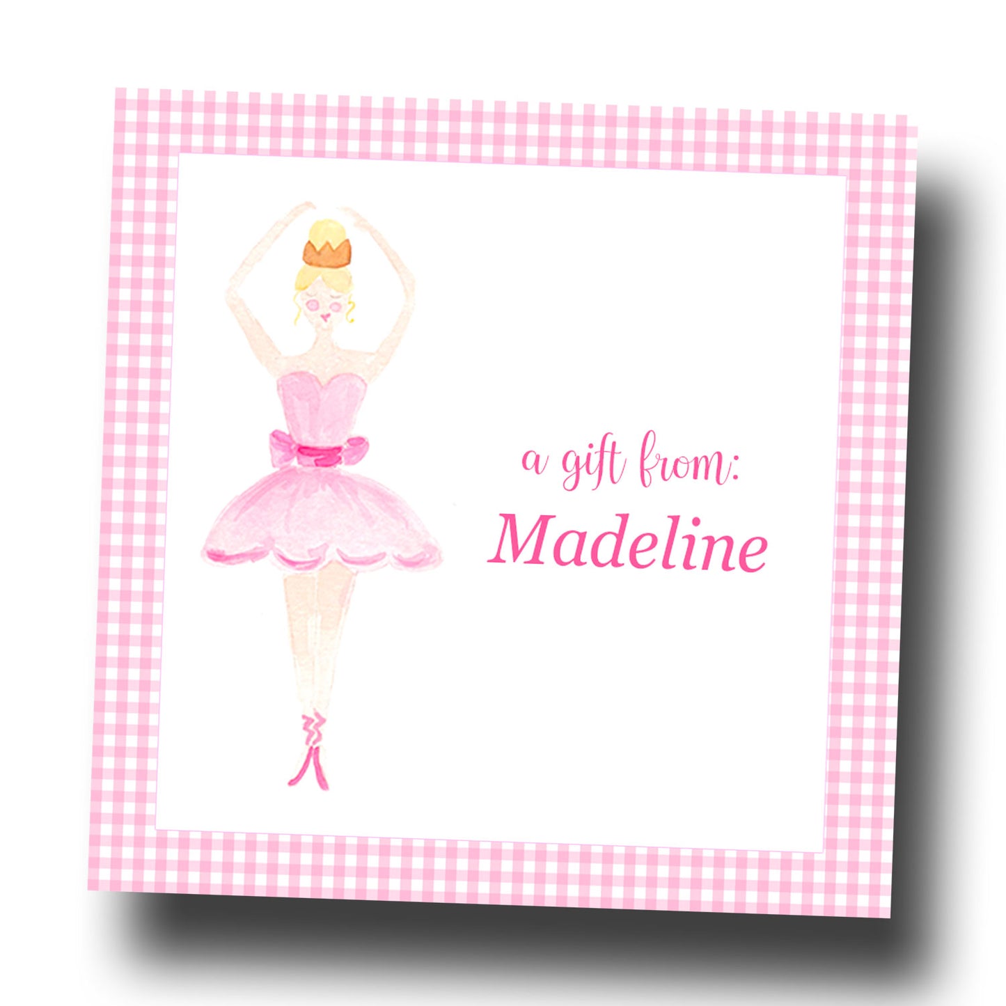 Personalized Enclosure Cards - Ballerina