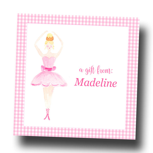 Personalized Enclosure Cards - Ballerina
