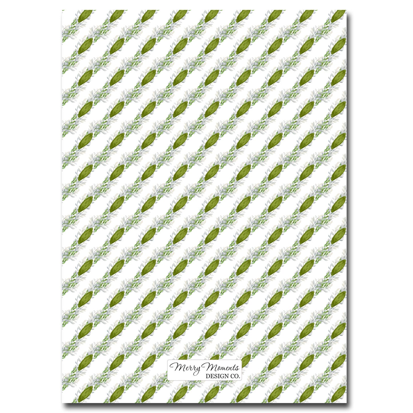 Christmas Cards - Olive Bow Garland