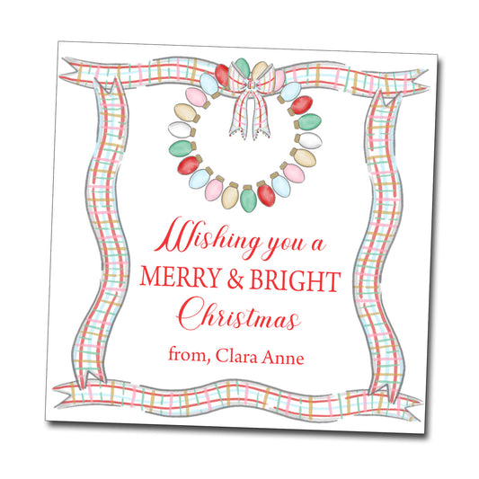 Gift Tags & Stickers - Light Wreath