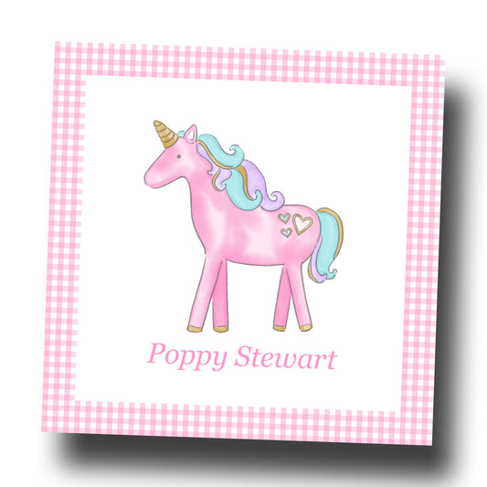 Personalized Enclosure Cards - Unicorn
