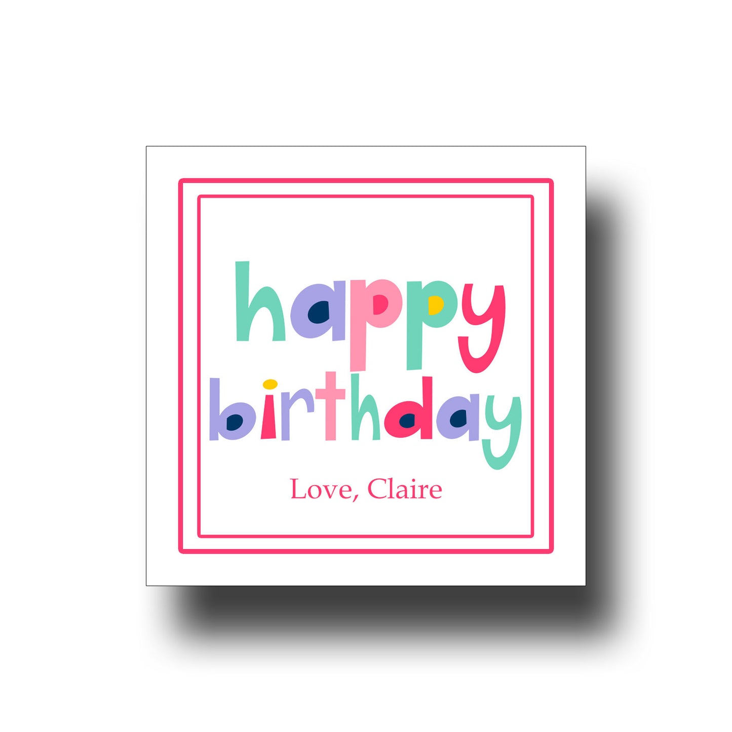 Birthday Gift Tags & Stickers - Fun Font