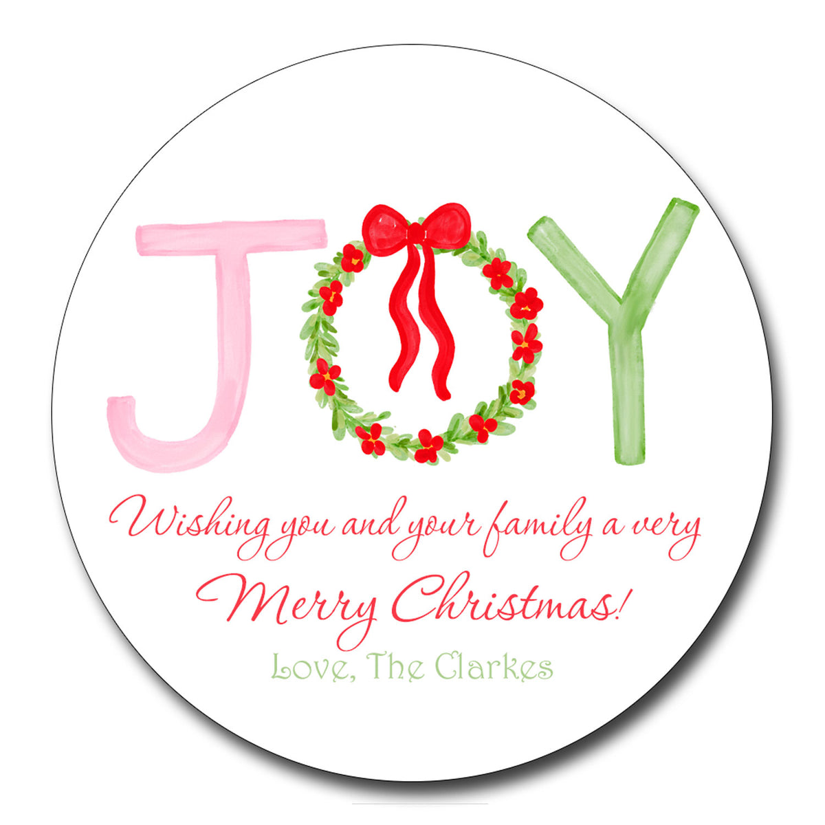 Christmas Gift Tags - JOY Round Tags
