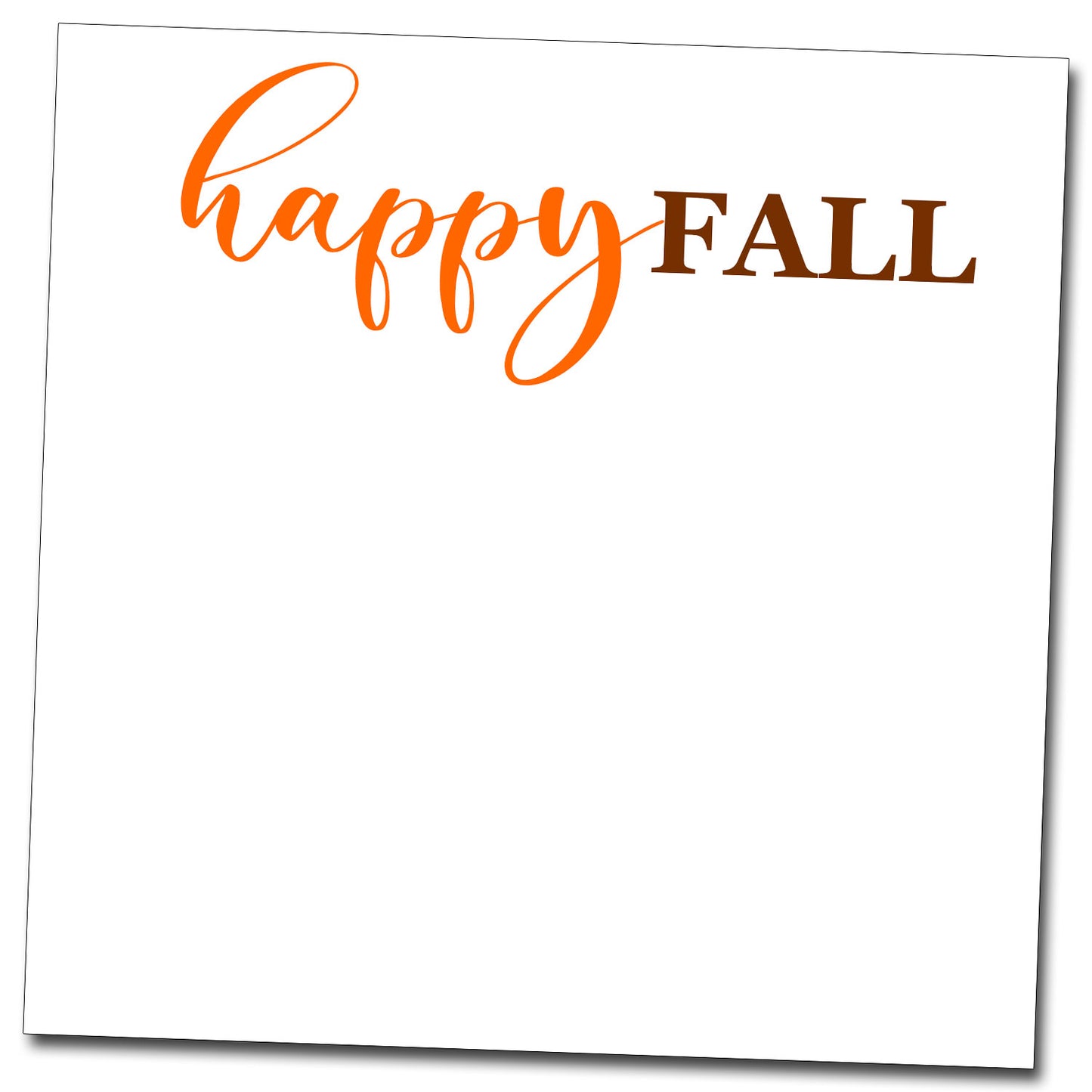 Happy Fall Notepad
