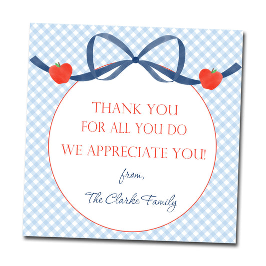 Personalized Gift Tags & Stickers - Teacher Appreciation