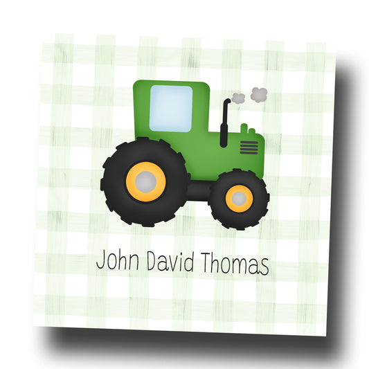 Personalized Enclosure Cards - Tractor
