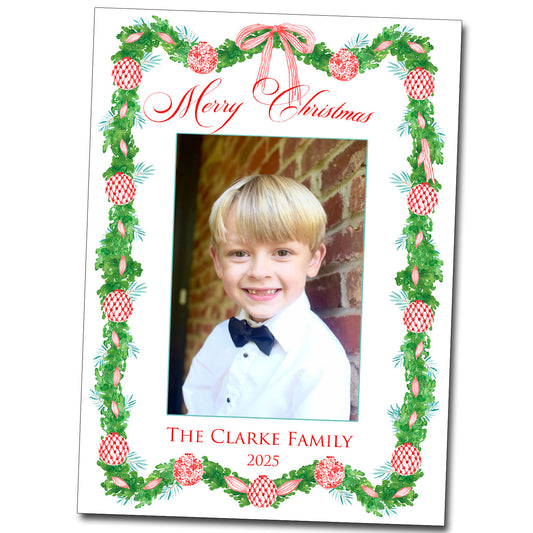 Christmas Cards - Ornament Garland