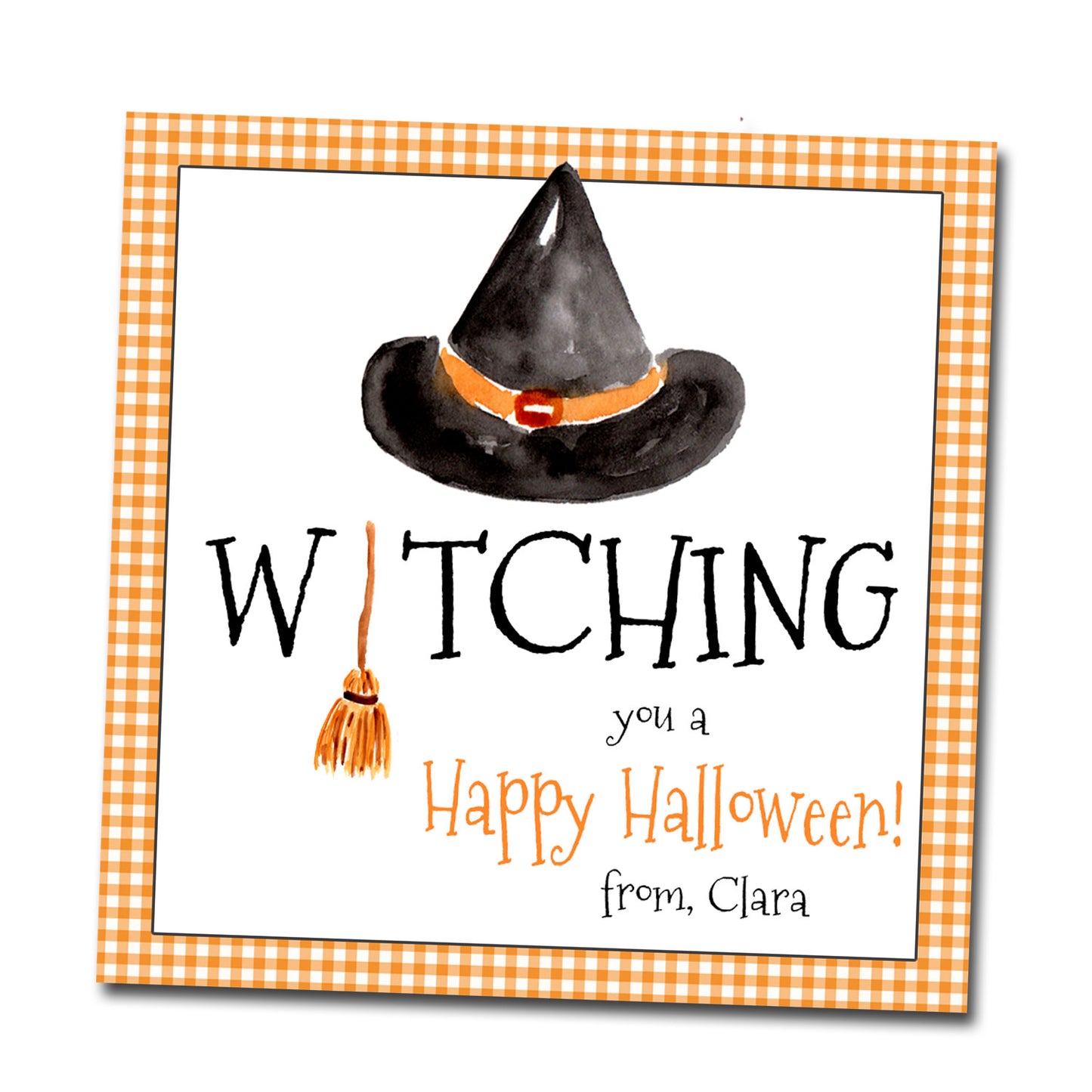 Halloween Gift Tags & Stickers - Witch
