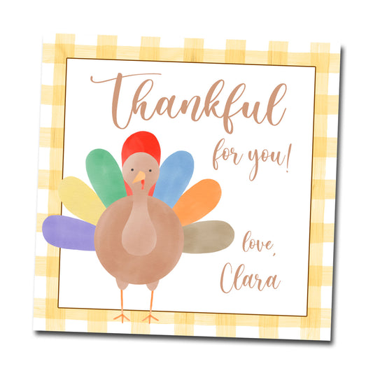 Thanksgiving Gift Tags & Stickers - Turkey